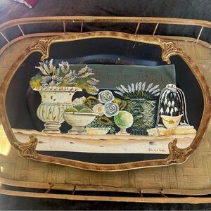 Kathryn White Hand Painted Tam Sam Designs Tray 14.25”x 10